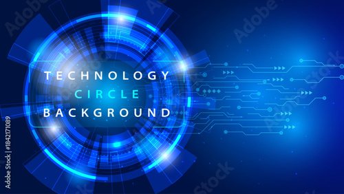 Futuristic Dark Blue Technology Background with Rising Data Pillars
