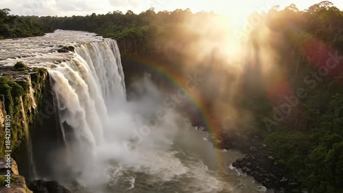 Kaieteur Falls - A Majestic Waterfall in Guyanas Rainforest.