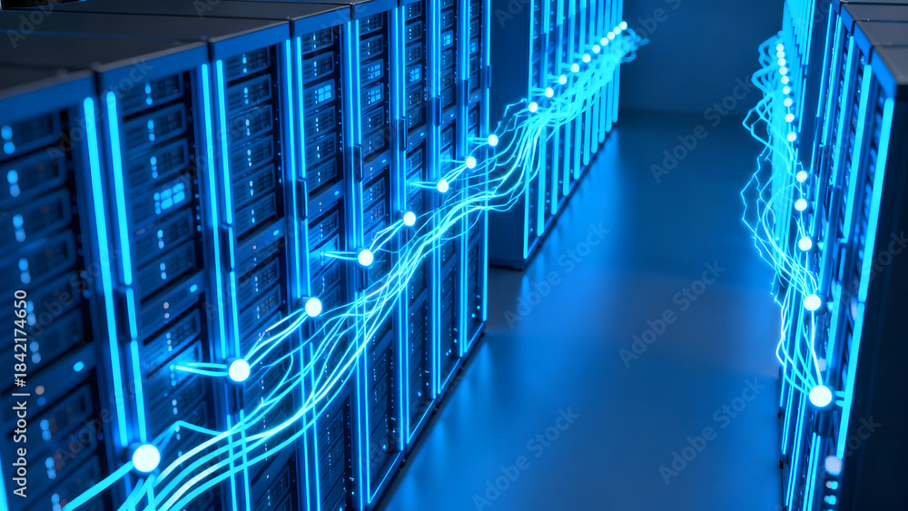 Fototapeta premium blue abstract tech background