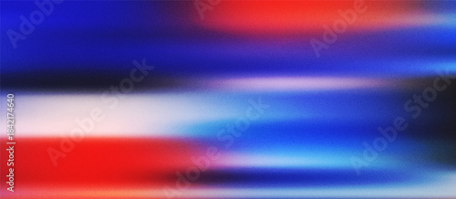 abstract background light overlay effect with grainy and motion blur black, blue and red color