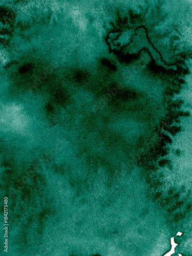 Wallpaper Mural Abstract dark green watercolor background with deep ink spills and artistic grunge effects Torontodigital.ca