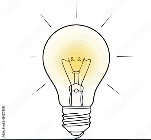 Classic light bulb PNG isolated on transparent background, idea concept for innovation and creativity
Lightbulb Idea - A Symbol of Innovation and Creativity.

