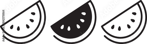 Vector illustrations of ice cream in various forms including cones, popsicle, and cup. Editable stroke.