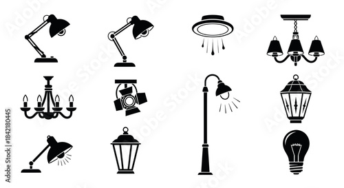 set of silhouettes of people