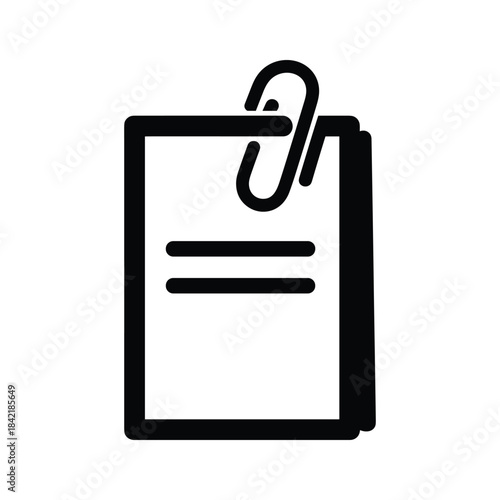 Document with paperclip icon