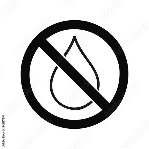 Do not pour water icon in different style. flat vector do not pour water icon created in trendy style