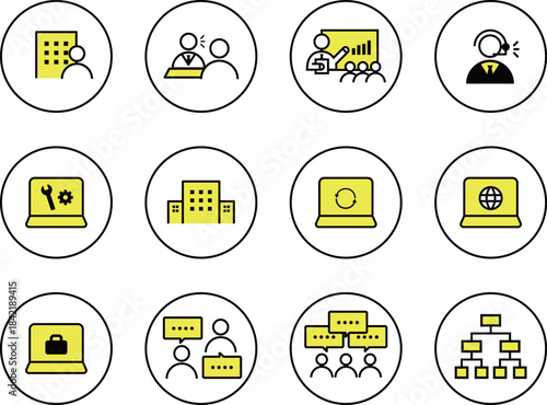 IT Support & Presentation / IT系アイコンセット