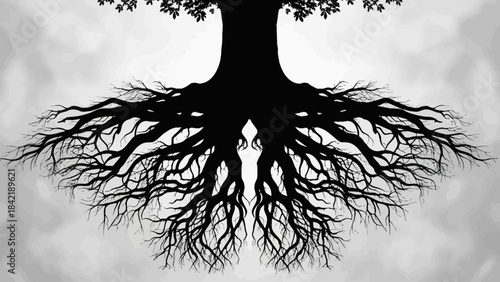 black and white tree rotes