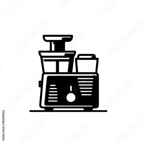 Premium Electric Fruit Juicer Machine Vector Illustration