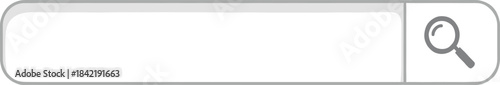 Search bar input field empty mockup magnifying glass icon UI UX web app interface vector
