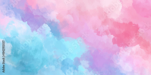 Vibrant Sunset Artwork. Abstract multicolored colorful painted Watercolor Background