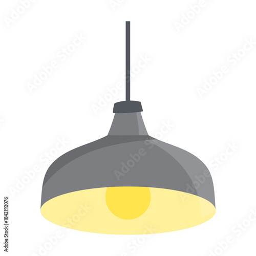 Illustration of a Gray Pendant Lamp