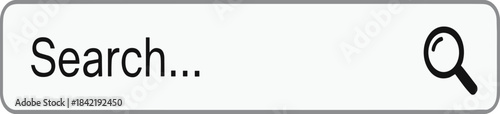 Search bar input field vector mockup magnifying glass icon UI UX web app interface element