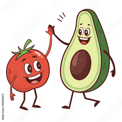 funny fruit cartoon