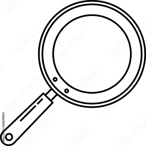 Frying Pan Skillet Cooking Utensil Line Icon