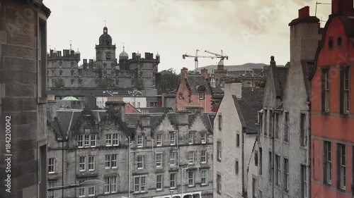 Victoria central street in Edinburgh old town