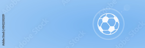 Klassischer Fußball Header Copy Space Vektor für Sport, Hobby, Freizeit, Teamgeist und Meisterschaften. Symbol für Spiel und Bewegung.