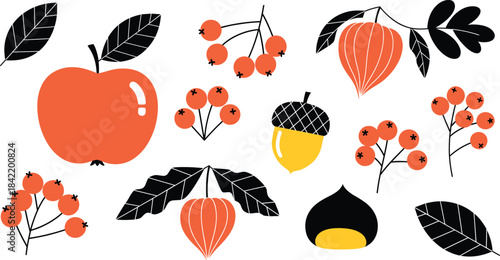 Large Flat Vector Set of Seasonal Clothing and Accessories, Including Coats, Dresses, Shirts, Shorts, Shoes, Hats, Sunglasses, and Underwear, Ideal for Fashion and Retail Graphics.