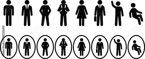 Mega Business and Web Vector Icons Bundle: Time, People, Location, and Communication Symbols, Including Clocks, Avatars, Calendar, and GPS Pins for