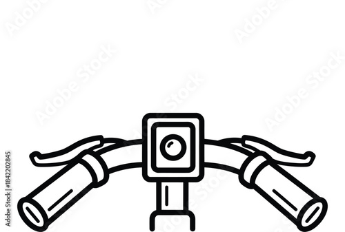 Simple bicycle handlebar illustration