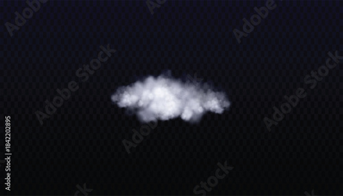 Small white smoke puff dissipates slowly against a dark textured background creating a mysterious atmosphere