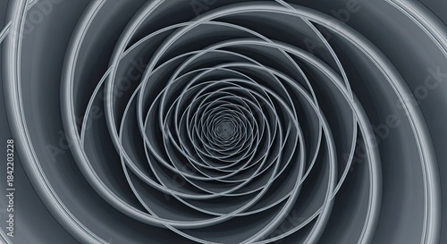 Wallpaper Mural Mysterious Spiral Tunnel Abstract Background With Concentric Circles and Depth in Gray Torontodigital.ca