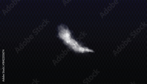 Mysterious bright white light streak moving quickly across a dark night sky background