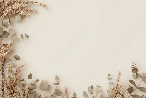 Dried Lavender and Eucalyptus Wreath, Negative Space