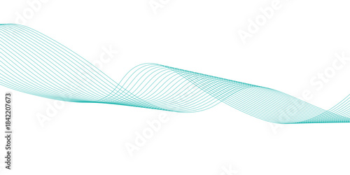 Abstract blue wave vector illustration background pattern design with dynamic lines and gradient color
