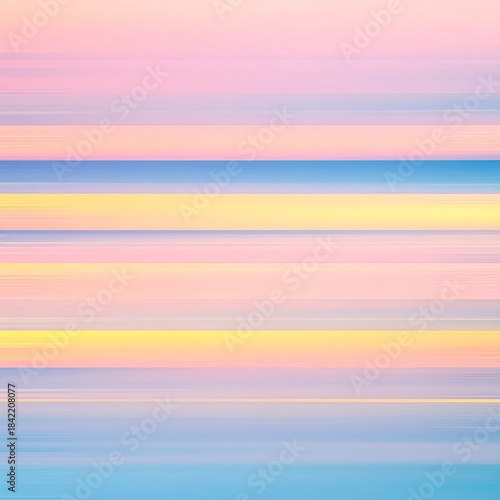 Wallpaper Mural Abstract horizontal pastel stripes.  Softly blended horizontal bands of pale pink, light blue, and pale yellow create a tranquil, serene effect Torontodigital.ca