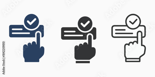 Click Confirmation Hand Icon Set