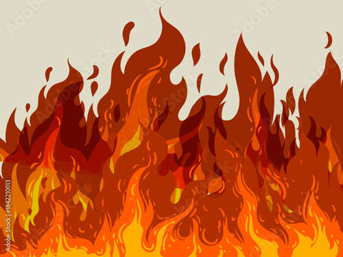 Fire, burning, flames effect background vector illustration design.