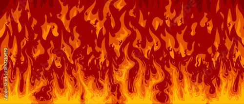 Fire, burning, flames effect background vector illustration design.