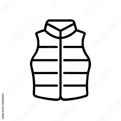 Puffer Vest Line Icon