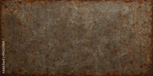 Aged, brown, rusty metal texture background showing a dirty, weathered, vintage steel surface pattern
