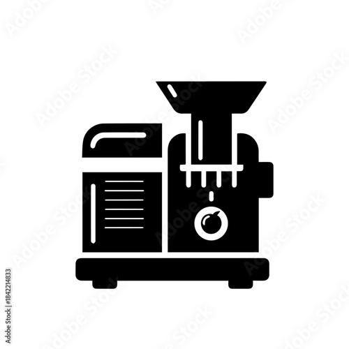 Modern Electric Kitchen Juicer Machine Vector Illustration