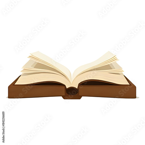 Vivid illustration of an ancient open book, its blank pages ready for new stories, knowledge, and educational exploration, symbolizing learning and literacy