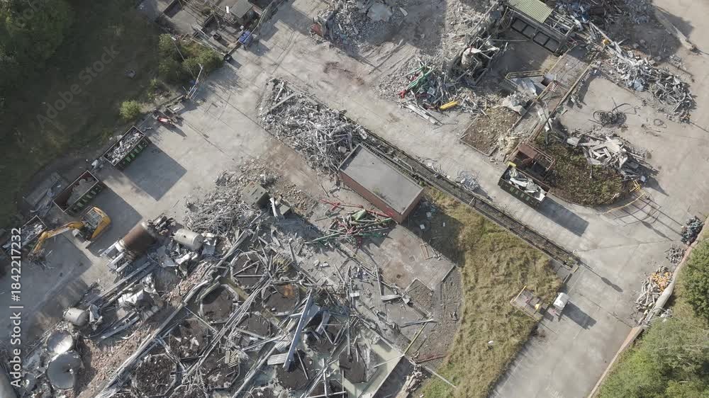 Chemical plant industrial demolition project. Decommissioning and ...