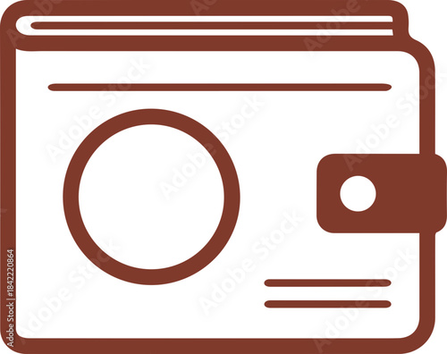 vector style Leather wallet in brown black and old red colour men hand wallet, card holder cover, smart safe