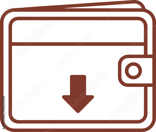 vector style Leather wallet in brown black and old red colour men hand wallet, card holder cover, smart safe