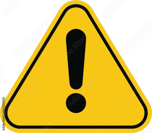 Warning, attention, caution sign. Caution alarm alert sign, triangle warn sign , attention vector icon. Alert warn in triangle. Road sign alert.