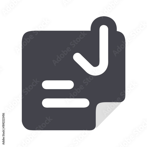 A gray document icon with a folded corner representing files or notes