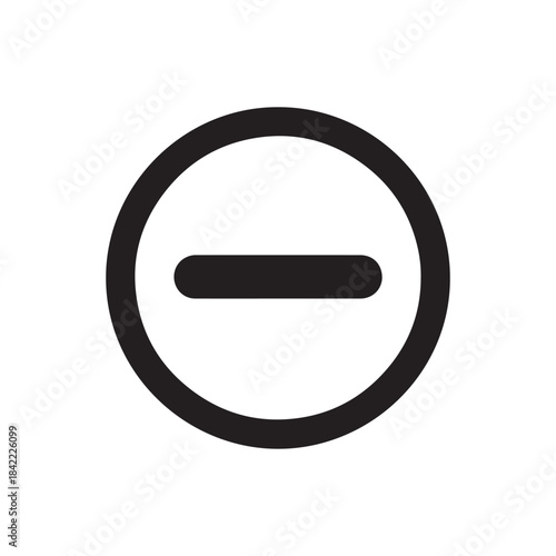 Minus sign in circle icon for subtracting or deleting items.