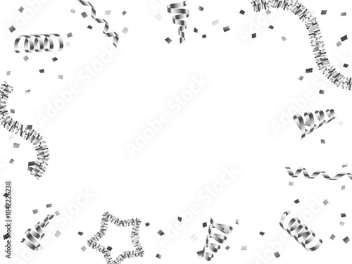 Fリボン、モール、紙吹雪、2銀