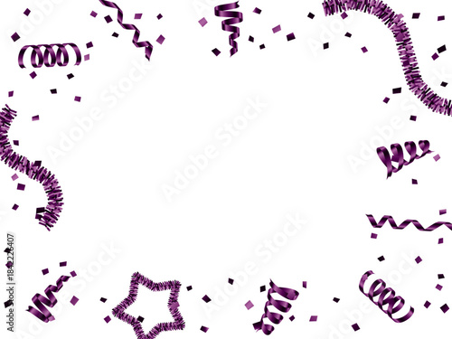 Fリボン、モール、紙吹雪、13紫