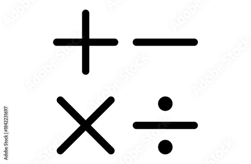 Math Symbols Line Icon