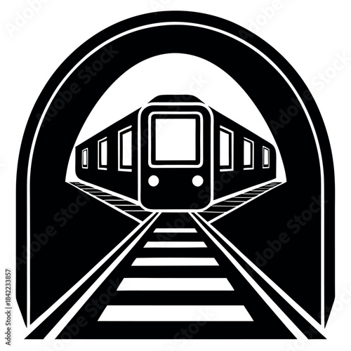 A minimal-subway-silhouette-vector 