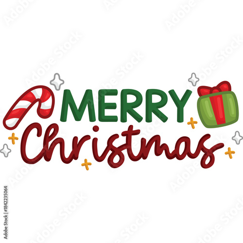 a vector of a Christmas typography 