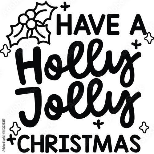 a vector of a Christmas typography 