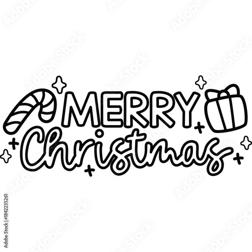 a vector of a Christmas typography 
